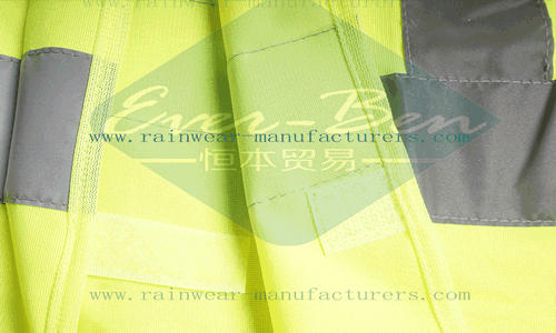 China high visibility safety vest front velcro